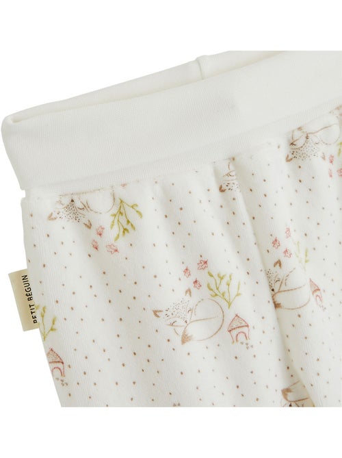 Ensemble bébé gilet et pantalon avec pieds en velours Doucette - Kiabi