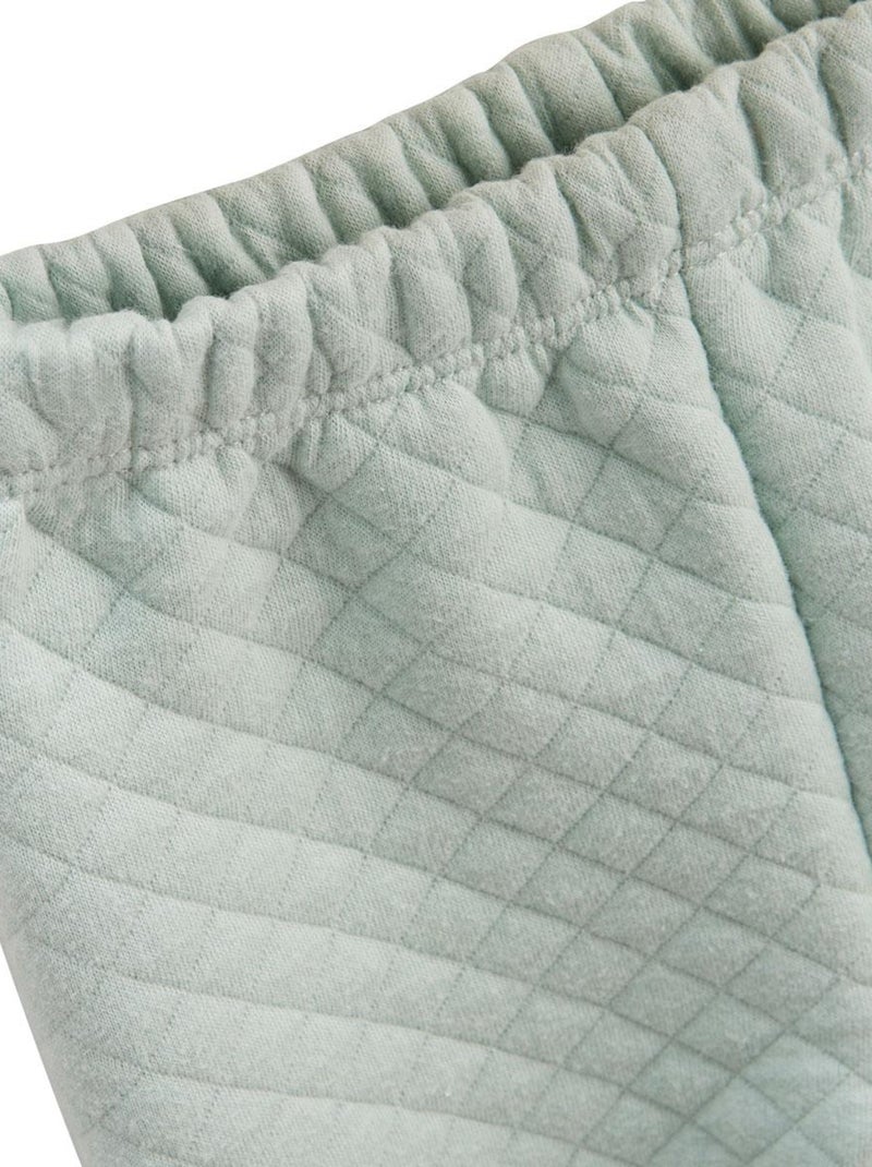 Ensemble bébé gilet et pantalon en coton matelassé Kimi Ecru - Kiabi