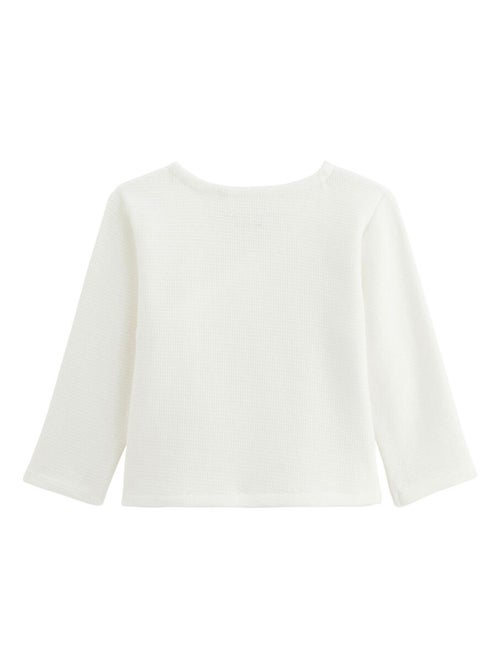 Ensemble bébé gilet et pantalon en coton nid d'abeille Miss Plume - Kiabi