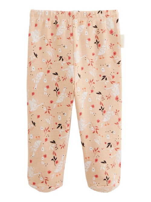 Ensemble bébé gilet et pantalon en coton nid d'abeille Miss Plume - Kiabi