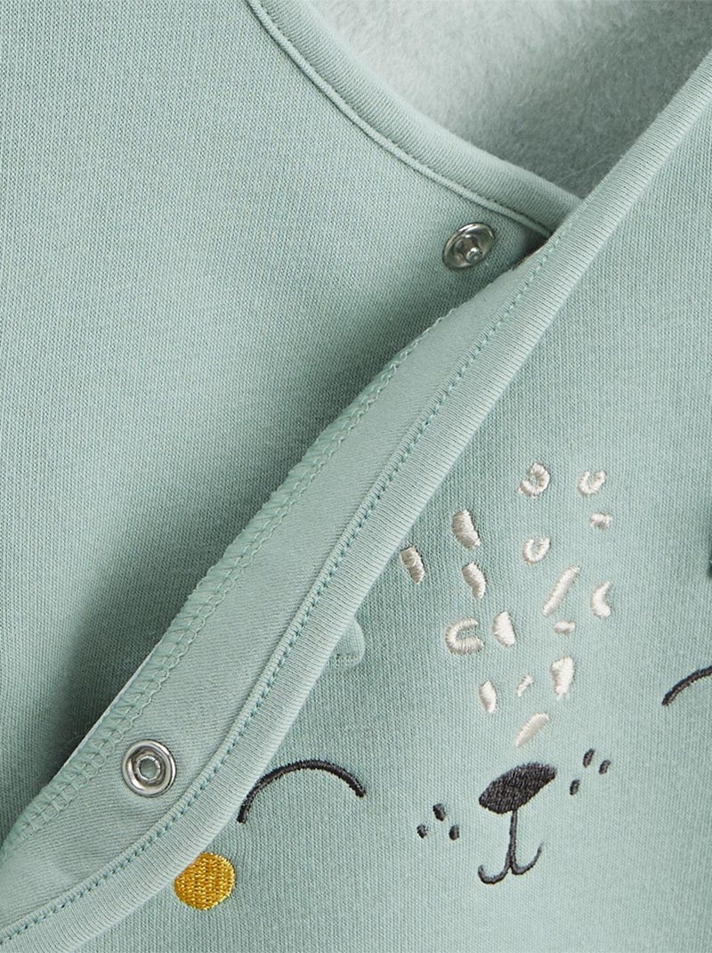 Ensemble bébé gilet et pantalon en molleton ultra chaud Kenya Vert - Kiabi
