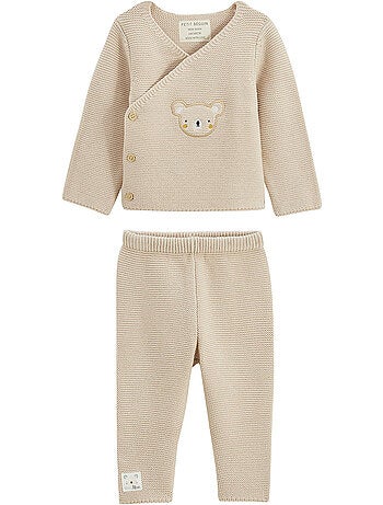 Ensemble bébé gilet et pantalon en tricot Mini Rêve