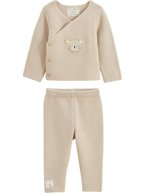 Ensemble bébé gilet et pantalon en tricot Mini Rêve - Kiabi