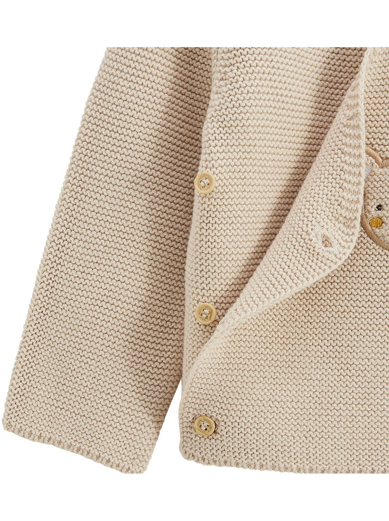 Ensemble bébé gilet et pantalon en tricot Mini Rêve Beige - Kiabi