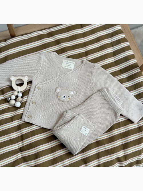 Ensemble bébé gilet et pantalon en tricot Mini Rêve - Kiabi