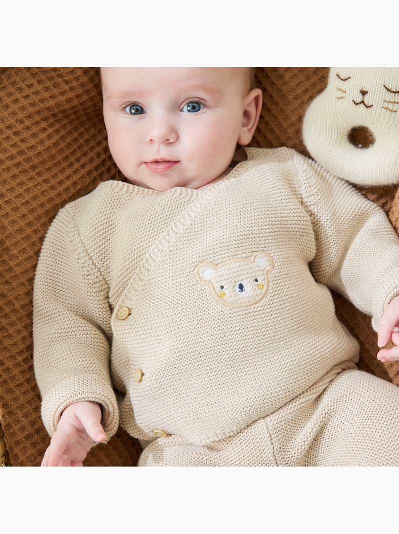 Ensemble bébé gilet et pantalon en tricot Mini Rêve Beige - Kiabi