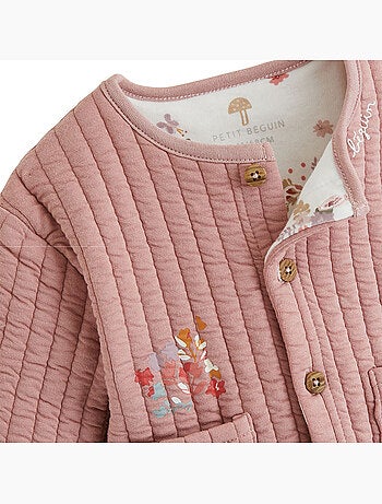Ensemble bébé gilet et pantalon matelassé Eglantine