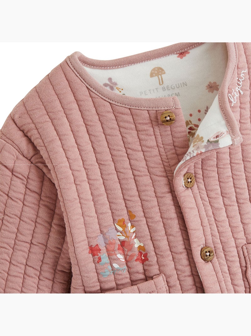 Ensemble bébé gilet et pantalon matelassé Eglantine Rose - Kiabi
