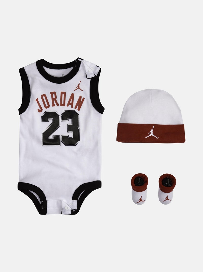 Ensemble Bébé Jordan 3 pièces Blanc Rouge - Kiabi