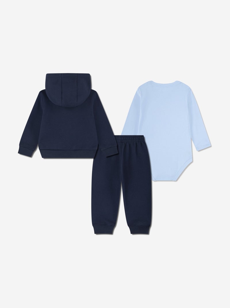 Ensemble Bébé Lacoste 3 pièces body gilet à capuche et bas Bleu - Kiabi
