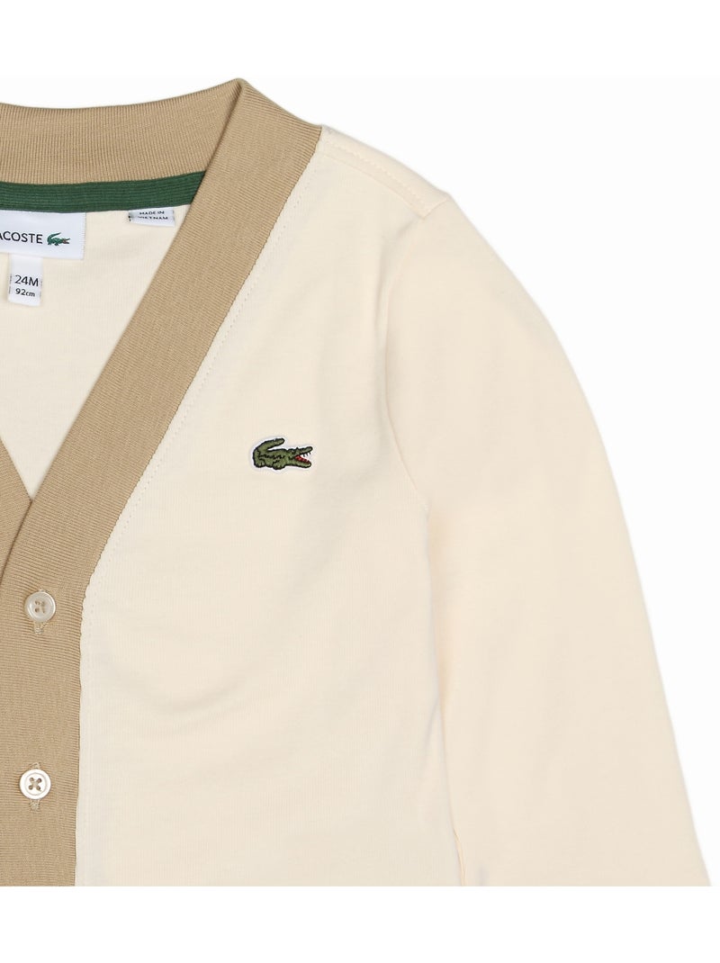 Ensemble Bébé Lacoste 3 pièces gilet polo et bas Beige - Kiabi