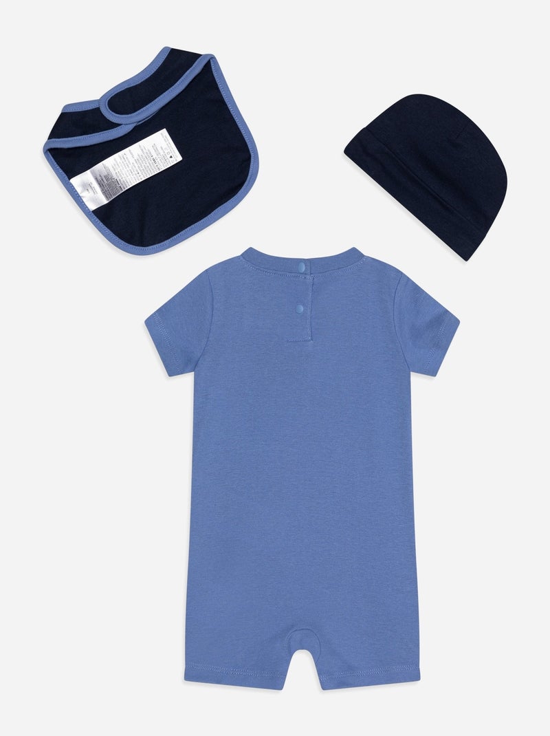 Ensemble Bébé Nike Romper hat bib set Bleu - Kiabi