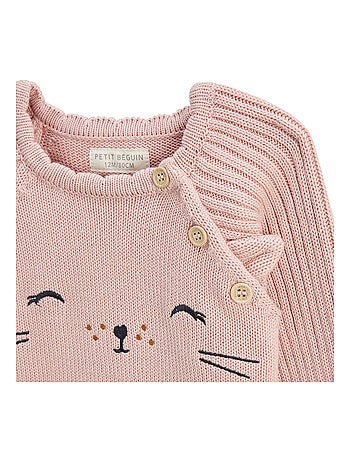 Ensemble bébé pull et legging en tricot Swan