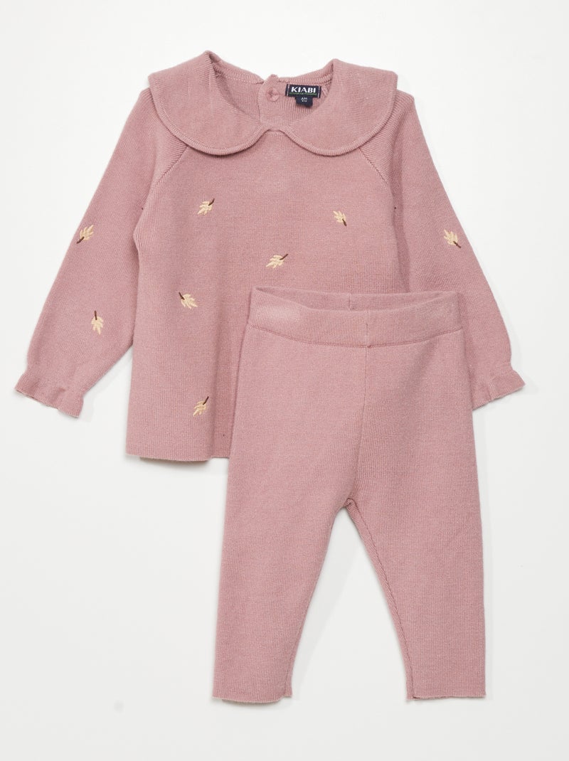 Ensemble bébé pull + legging Rose - Kiabi