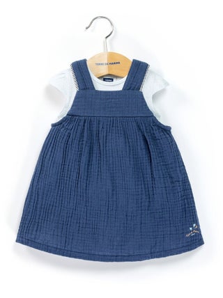 Ensemble Bébé robe à bretelles + body manches courtes - Terre de Marins