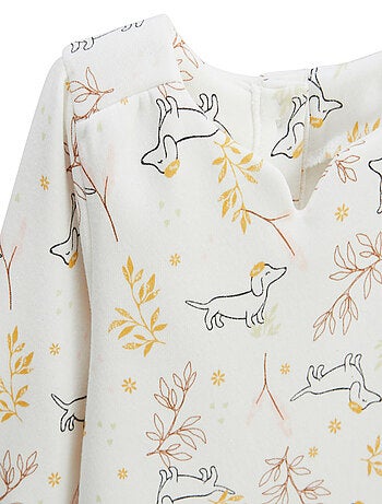 Ensemble bébé robe et legging en molleton Emilie