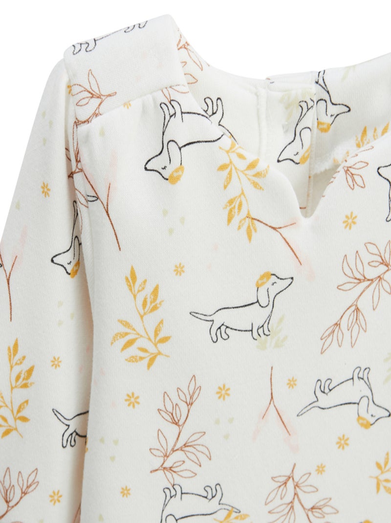 Ensemble bébé robe et legging en molleton Emilie Moutarde - Kiabi