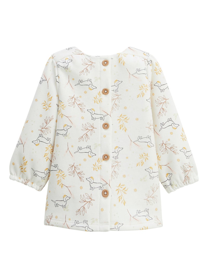 Ensemble bébé robe et legging en molleton Emilie Moutarde - Kiabi