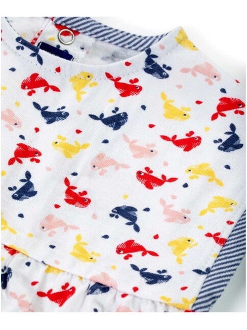 Ensemble Bébé robe imprimée + legging rouge - Kiabi