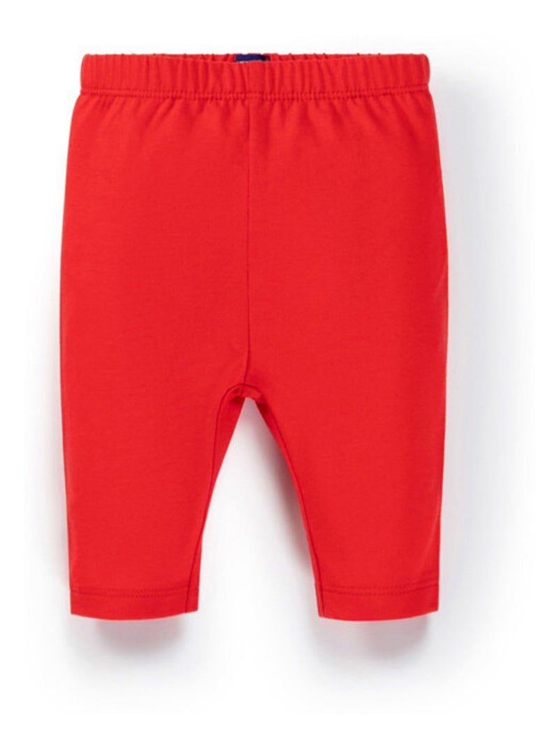 Ensemble Bébé robe imprimée + legging rouge Rose - Kiabi