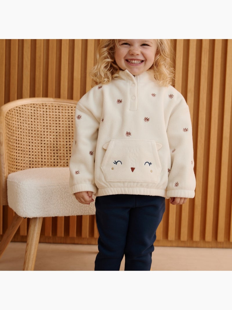 Ensemble bébé sweat en polaire et legging ultra chaud ollie Bleu - Kiabi
