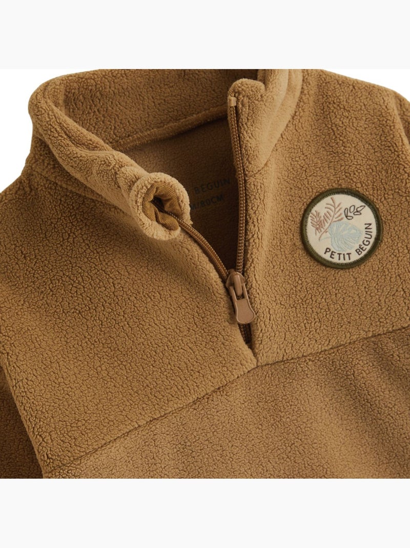Ensemble bébé sweat en polaire et pantalon en molleton ubatuba Camel - Kiabi