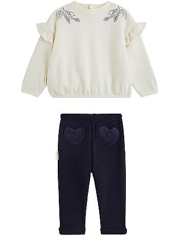 Ensemble bébé sweat et legging en molleton ultra chaud ilana