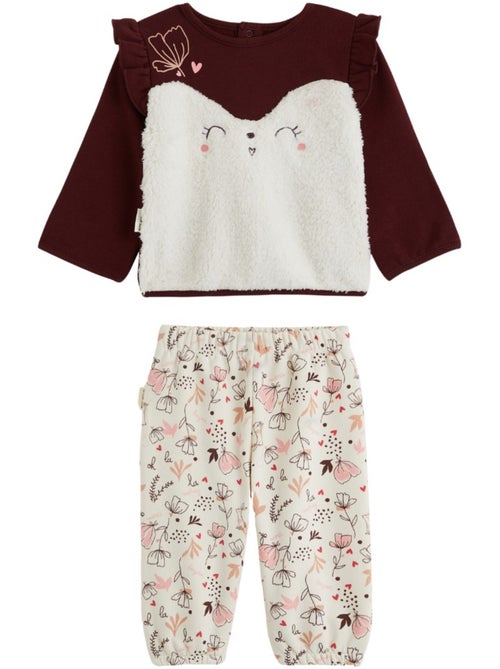 Ensemble bébé sweat et pantalon en molleton aimée - Kiabi Ensemble bébé sweat et pantalon en molleton aimée - Kiabi