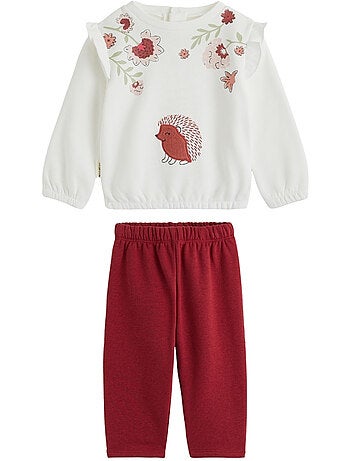 Ensemble bébé sweat et pantalon en molleton harmony
