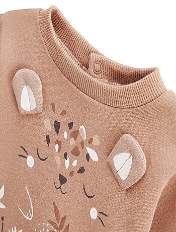 Ensemble bébé sweat et pantalon en molleton Mini Loutre