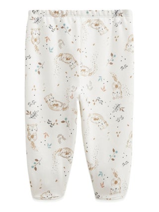Ensemble salopette bébé en molleton et t-shirt Constellation - Camel