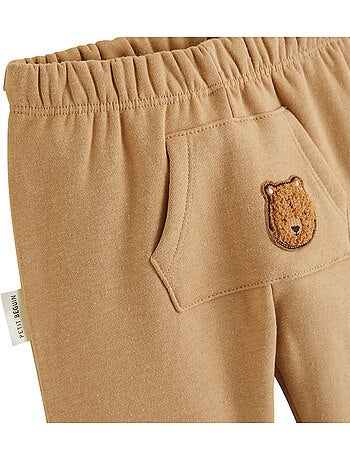 Ensemble bébé sweat et pantalon en molleton Moka