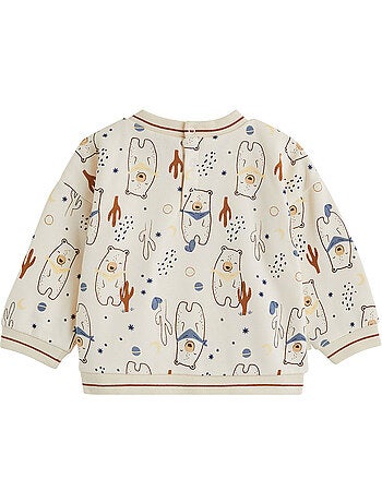 Ensemble bébé sweat et pantalon en molleton Moka