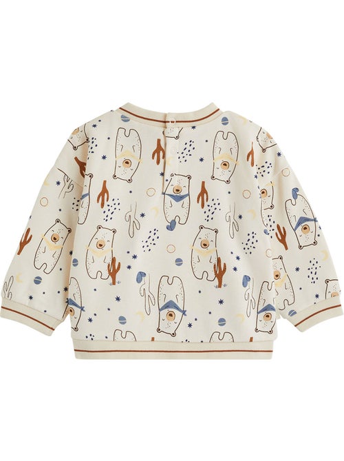 Ensemble bébé sweat et pantalon en molleton Moka - Kiabi
