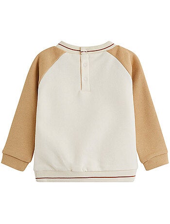 Ensemble bébé sweat et pantalon en molleton Moka