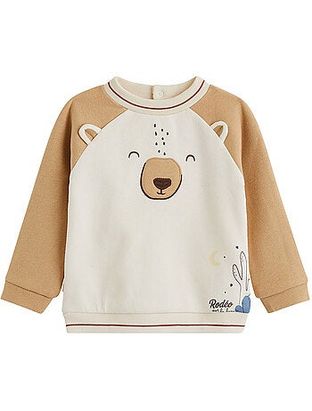 Ensemble bébé sweat et pantalon en molleton Moka