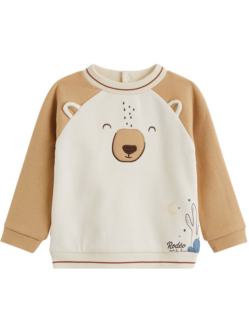 Ensemble bébé sweat et pantalon en molleton Moka Marron - Kiabi