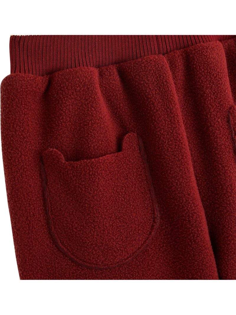Ensemble bébé sweat et pantalon en polaire pistache Bordeaux - Kiabi