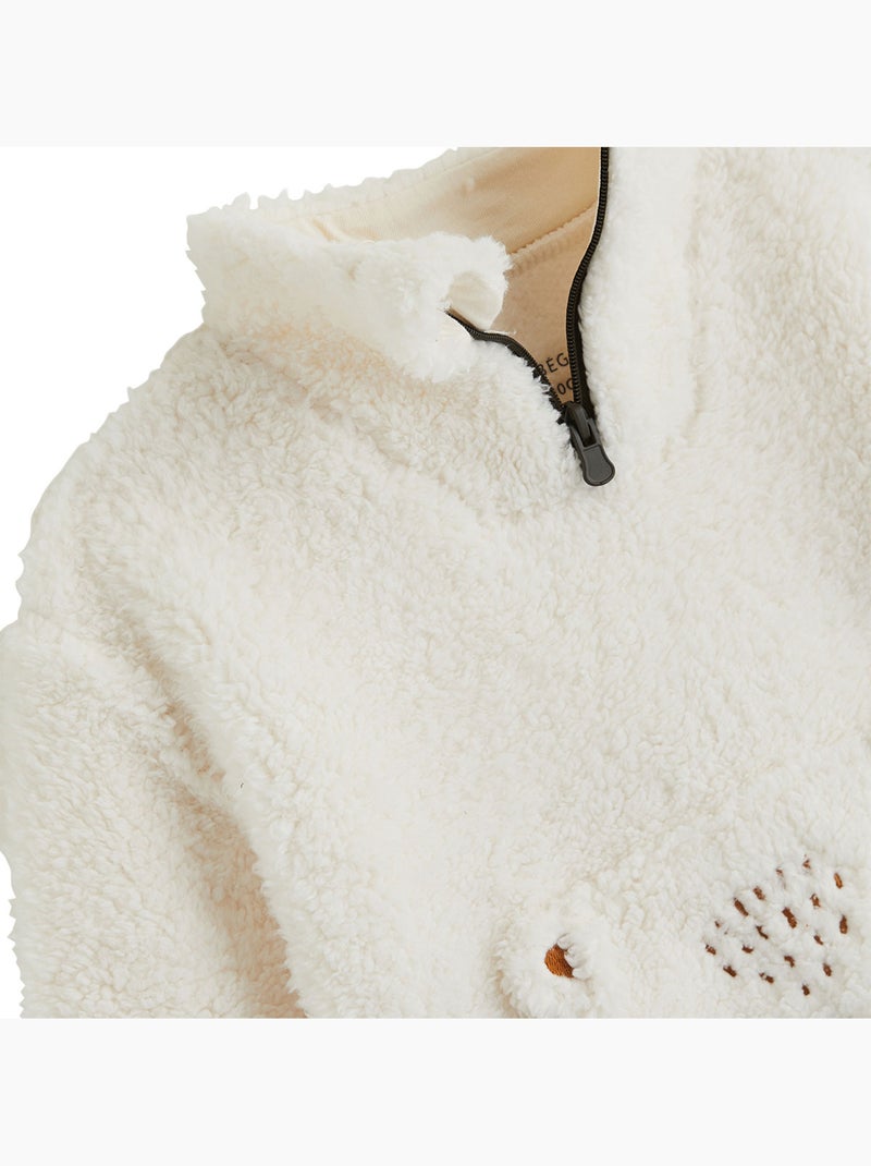 Ensemble bébé sweat et pantalon en sherpa Ginkgo Vert - Kiabi