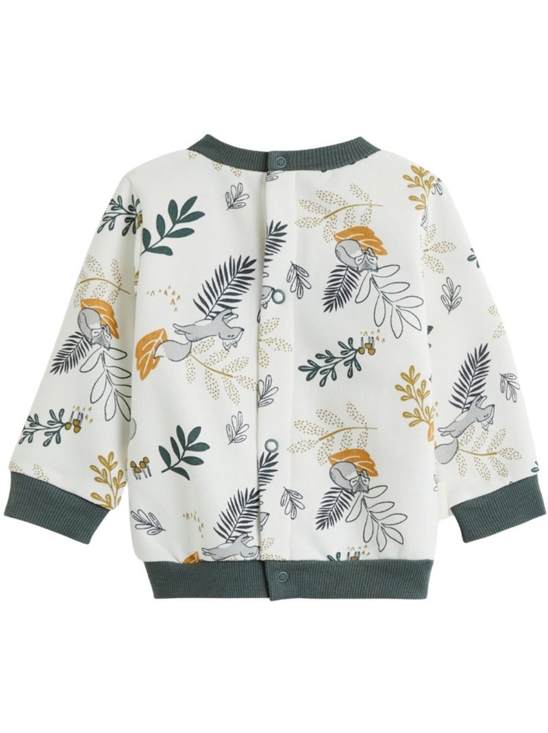 Ensemble bébé sweat et pantalon en velours côtelé Elliott Vert - Kiabi