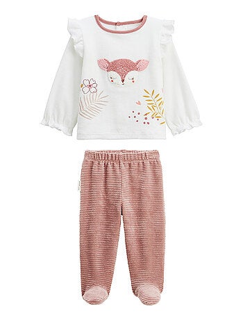 Ensemble bébé sweat et pantalon en velours Oona