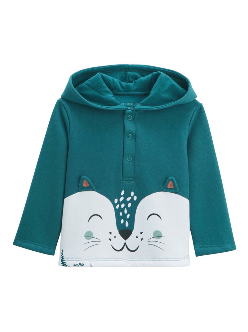 Ensemble bébé sweat-shirt à capuche et pantalon en molleton Roméo Bleu - Kiabi