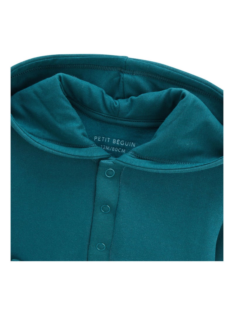 Ensemble bébé sweat-shirt à capuche et pantalon en molleton Roméo Bleu - Kiabi