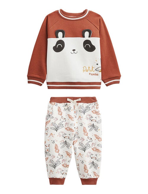 Ensemble bébé sweat-shirt et pantalon en molleton Maloueg - Kiabi