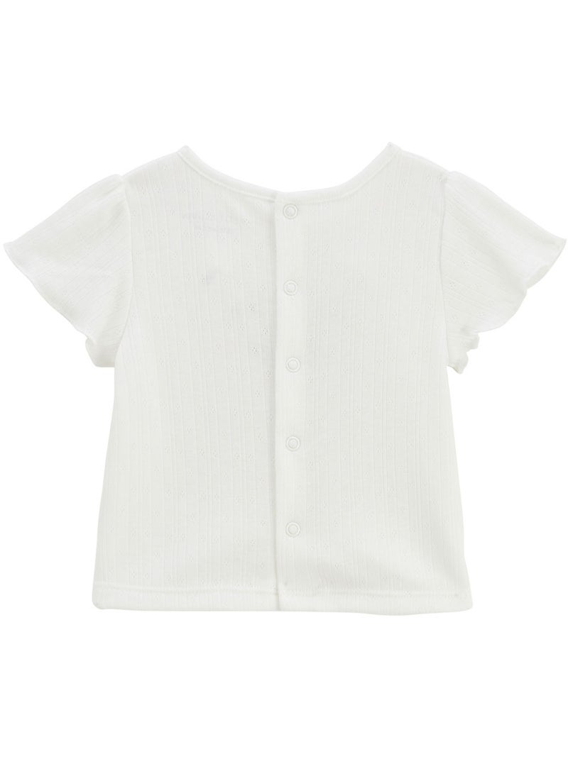 Ensemble bébé t-shirt en pointelle et legging Badian Ecru - Kiabi