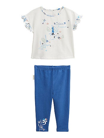 Ensemble bébé t-shirt et legging Océan d'amour