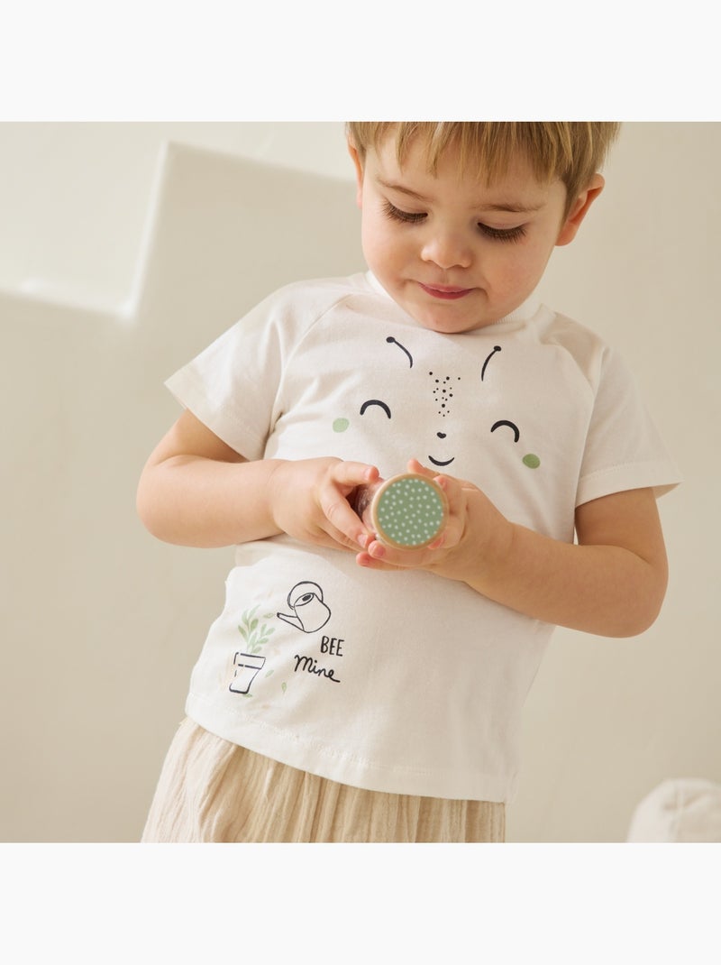 Ensemble bébé t-shirt et pantalon en gaze de coton Eden Beige - Kiabi