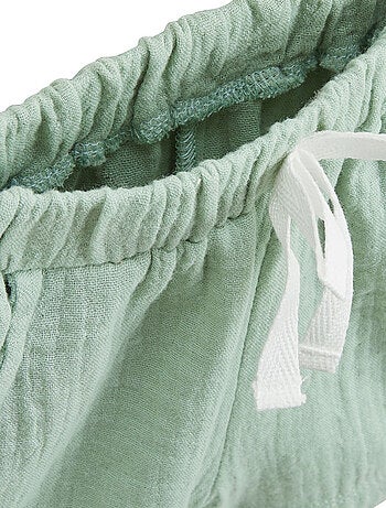 Ensemble bébé t-shirt et short en gaze de coton Frimousse