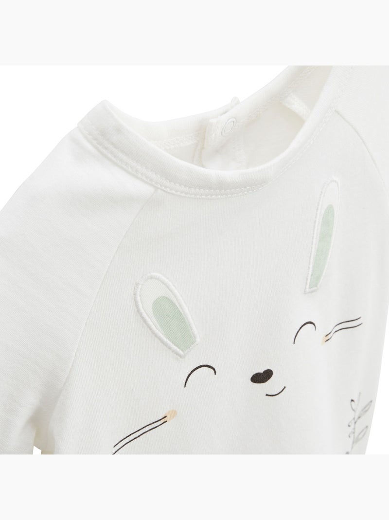 Ensemble bébé t-shirt et short en gaze de coton Frimousse Vert - Kiabi