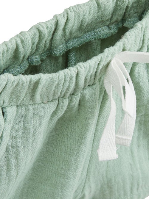 Ensemble bébé t-shirt et short en gaze de coton Frimousse - Kiabi